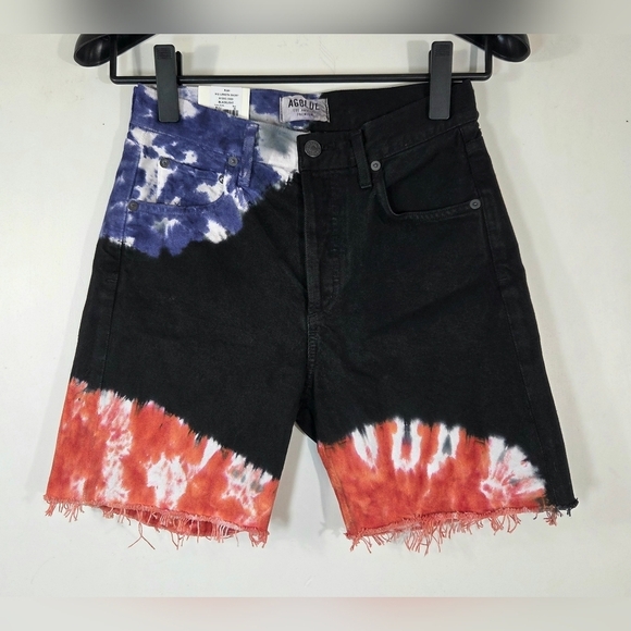 Agolde Pants - NEW AGOLDE RUMI MID LENGTH TIE DYE JEAN SHORTS.